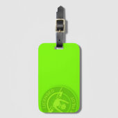 認可された無人機のパイロットの緑のバッグのラベル ラゲッジタグ (正面縦)
