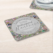 認可された美容師広告のHAMbWGコースター スクエアペーパーコースター (アングル)