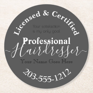 認可された美容師広告のHAMbWGコースター ラウンドペーパーコースター