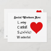 認可された臨床ソーシャルワーカーの感謝 ポストカード (正面/裏面)