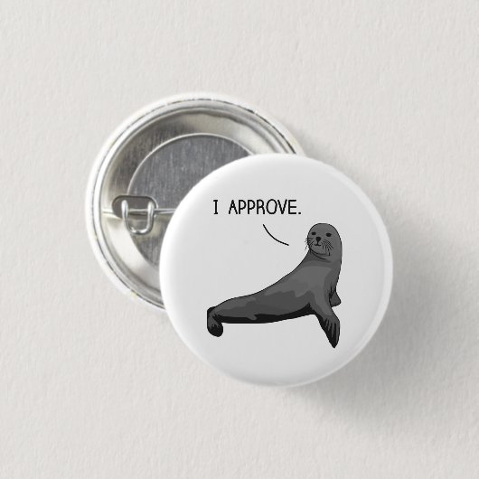 認可の印 缶バッジ (正面&裏面)