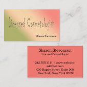 認可を受けた美容師 名刺 (正面/裏面)