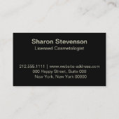 認可を受けた美容師 名刺 (裏面)