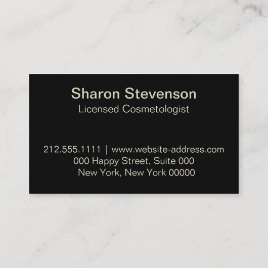 認可を受けた美容師 名刺 (裏面)