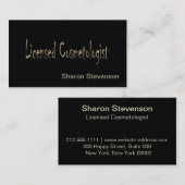 認可を受けた美容師 名刺 (正面/裏面)