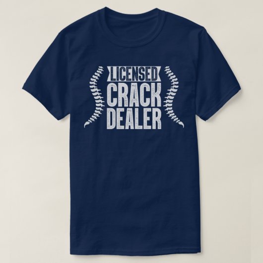 認可クラック業者のカイロプラクター Tシャツ (デザイン正面)