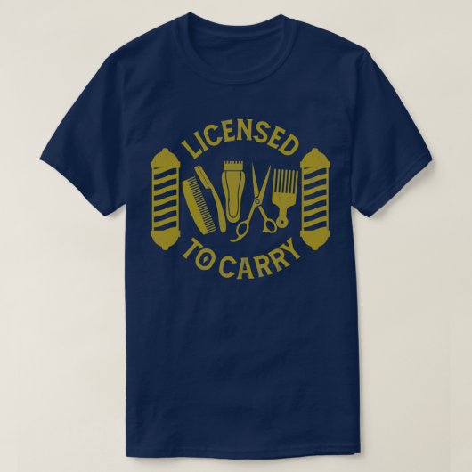 認可運カッコいい理容師 Tシャツ (デザイン正面)