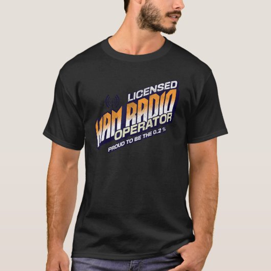 認可Ham無線事業者デザイン Tシャツ (正面)