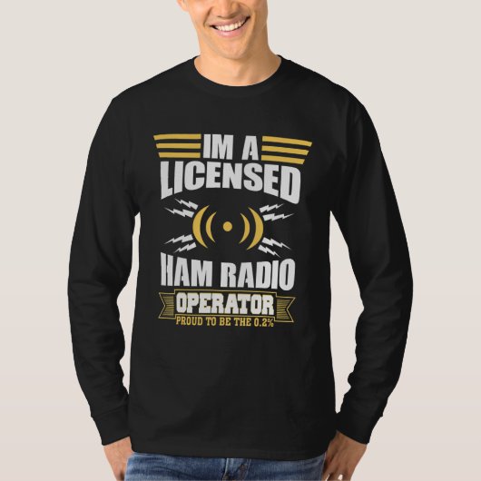 認可Ham無線機送信機 Tシャツ (正面)
