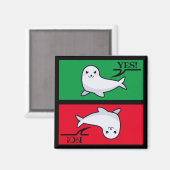 認否の公式シール[yes/いいえ] マグネット (正面/裏面)