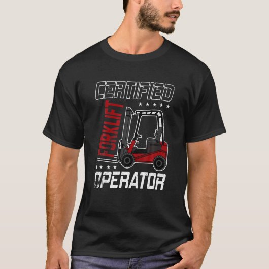 認定おもしろいフォークリフト運転者用分岐Lif Tシャツ (正面)