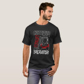 認定おもしろいフォークリフト運転者用分岐Lif Tシャツ (正面フル)