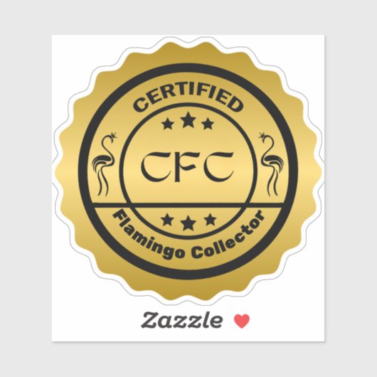 認定おもしろいFlamingoコレクターブラックと金ゴールド シール (シート)
