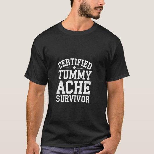 認定お腹の痛みサバイバー 消化器系の健康 - Tシャツ (正面)