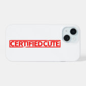 認定かわいいスタンプ iPhone 15ケース (裏面横)