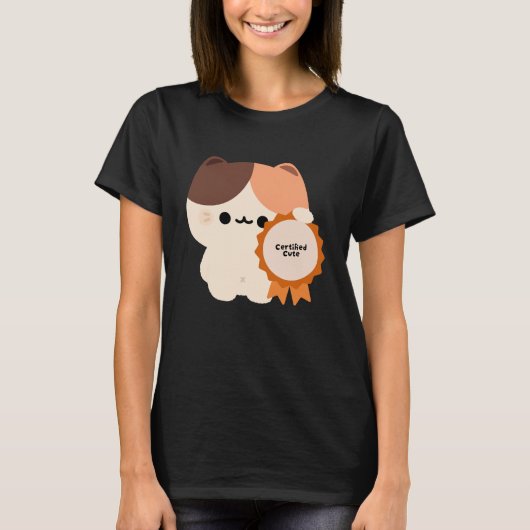 認定かわいい猫 Tシャツ (正面)