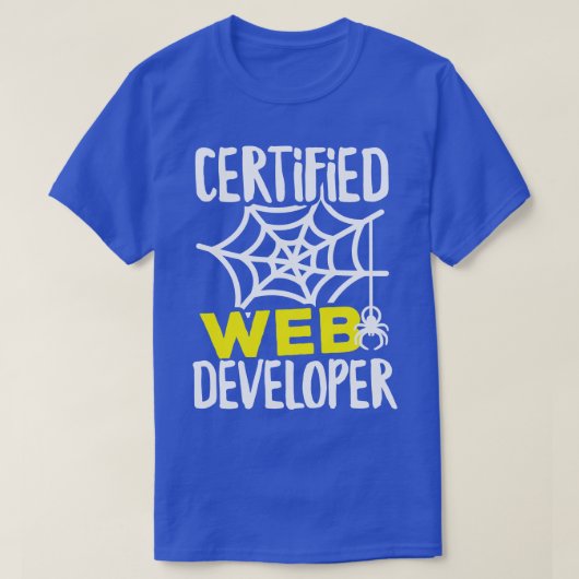 認定くもの巣開発者 Tシャツ (デザイン正面)