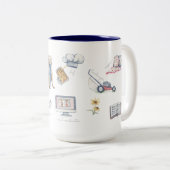 認定されたホームボディソーシャルの距離マグ大 ツートーンマグカップ (正面右)