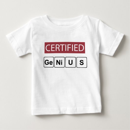 認定された天才 ベビーTシャツ (正面)