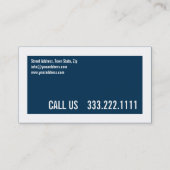 認定された看護アシスタントの青と白縁ど 名刺 (裏面)