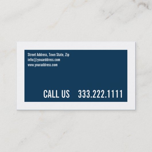 認定された看護アシスタントの青と白縁ど 名刺 (裏面)