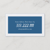 認定された看護アシスタントの青と白縁ど 名刺 (裏面)