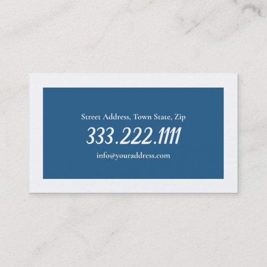 認定された看護アシスタントの青と白縁ど 名刺 (裏面)