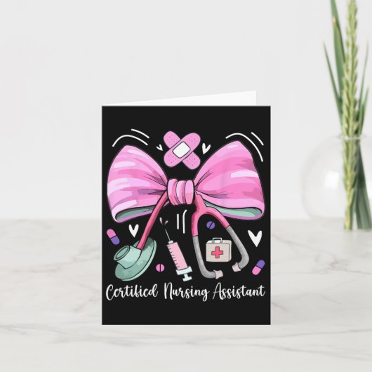 認定された看護助手Cna聴診器コケット カード (正面)