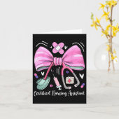 認定された看護助手Cna聴診器コケット カード (黄色い花)