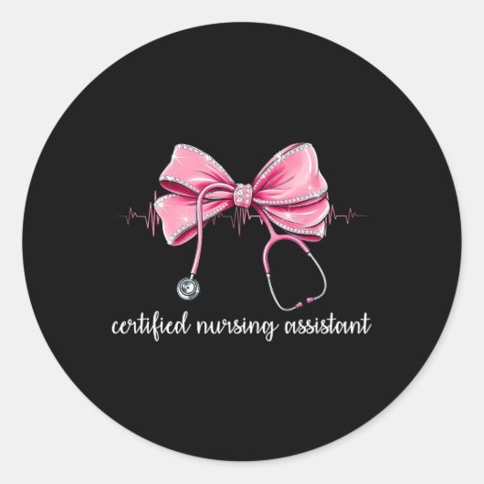 認定された看護助手Cna聴診器コケット ラウンドシール (正面)