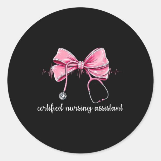 認定された看護助手Cna聴診器コケット ラウンドシール (正面)