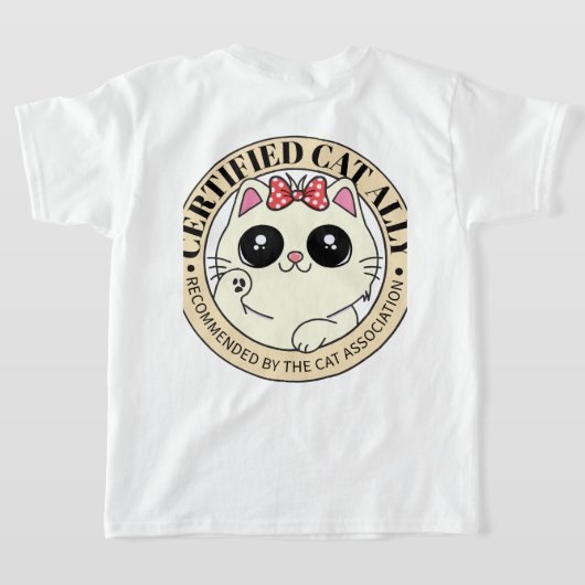 認定されたCat Ally | Tシャツ (レイダウン裏面)