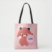 認定にぎこちないレッサーパンダ トートバッグ (正面)