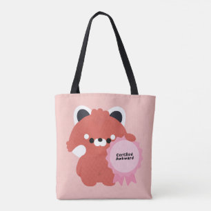 認定にぎこちないレッサーパンダ トートバッグ