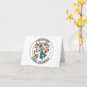 認定ばかな学者！ – エイプリルフールズデザイン カード (黄色い花)