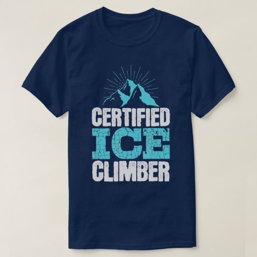 認定アイスクライマーエクストリームスポーツアイス登山 Tシャツ (デザイン正面)