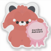 認定アワオワレッサーパンダ シール (正面)