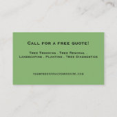 認定アーボリスト 名刺 (裏面)