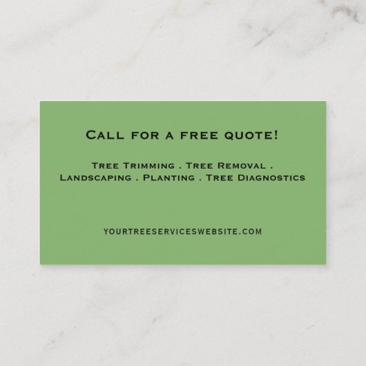 認定アーボリスト 名刺 (裏面)