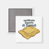 認定イタリアン書エスペルトディラビオリパスタ引用文 マグネット (正面/裏面)