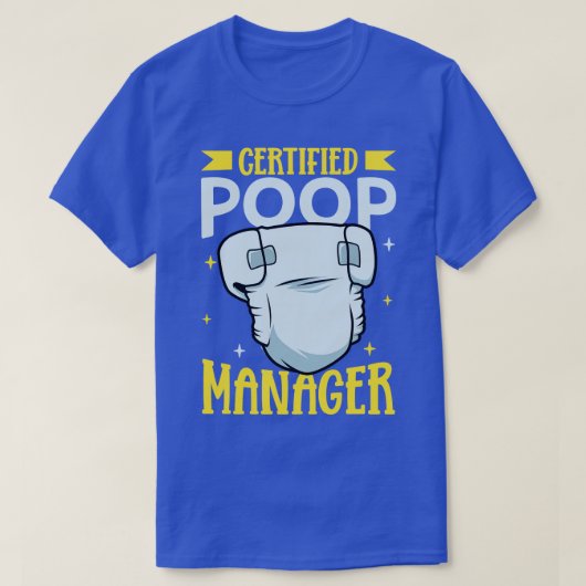 認定ウンチマネージャーおむつ交換機 Tシャツ (デザイン正面)