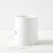 認定エコー技師 名前と年号入りカスタムデザイン コーヒーマグカップ (中央)