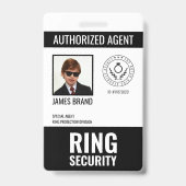 認定エージェントリングや輪ベアラのセキュリティバッジ バッジ (表面)