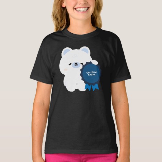 認定カオス ホッキョクグマ Tシャツ (正面)