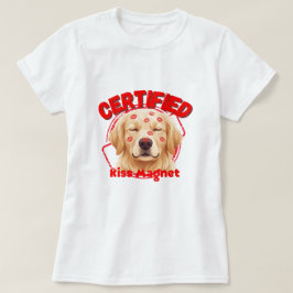 認定キスマグネット ゴールデンレトリバー 笑 Tシャツ