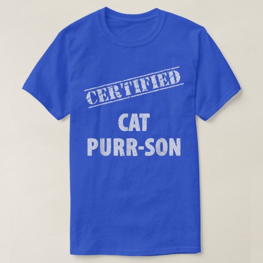 認定キャットプおもしろいルーソン猫Lo Tシャツ (デザイン正面)