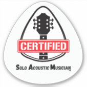 認定ギターピックヘッドストックステッカー シール (正面)