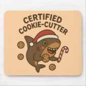 認定クッキーカッター 楽しいクリスマスサメ パン マウスパッド (正面)