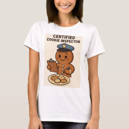 認定クッキー検査官ジンジャーマン Tシャツ
