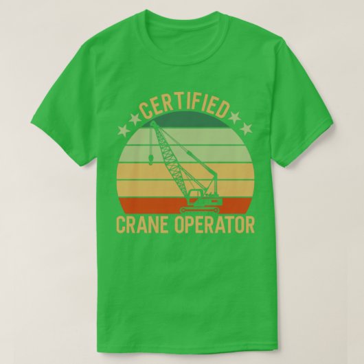 認定クレーン運転士 Tシャツ (デザイン正面)